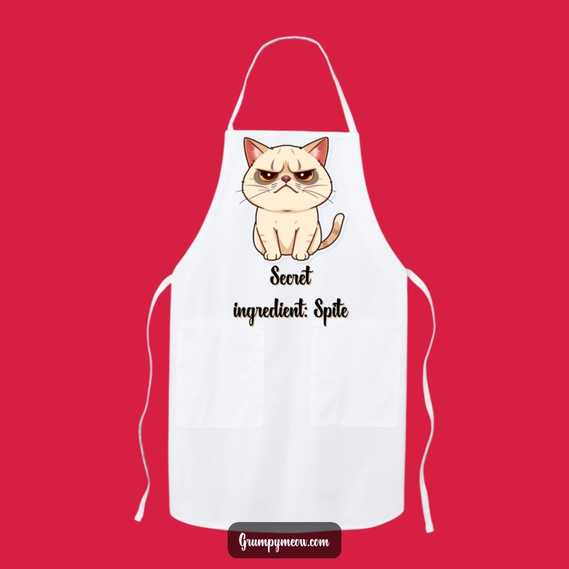 Funny Grumpy Cat Tail Twitch Apron - Cook with Subtle Sarcasm