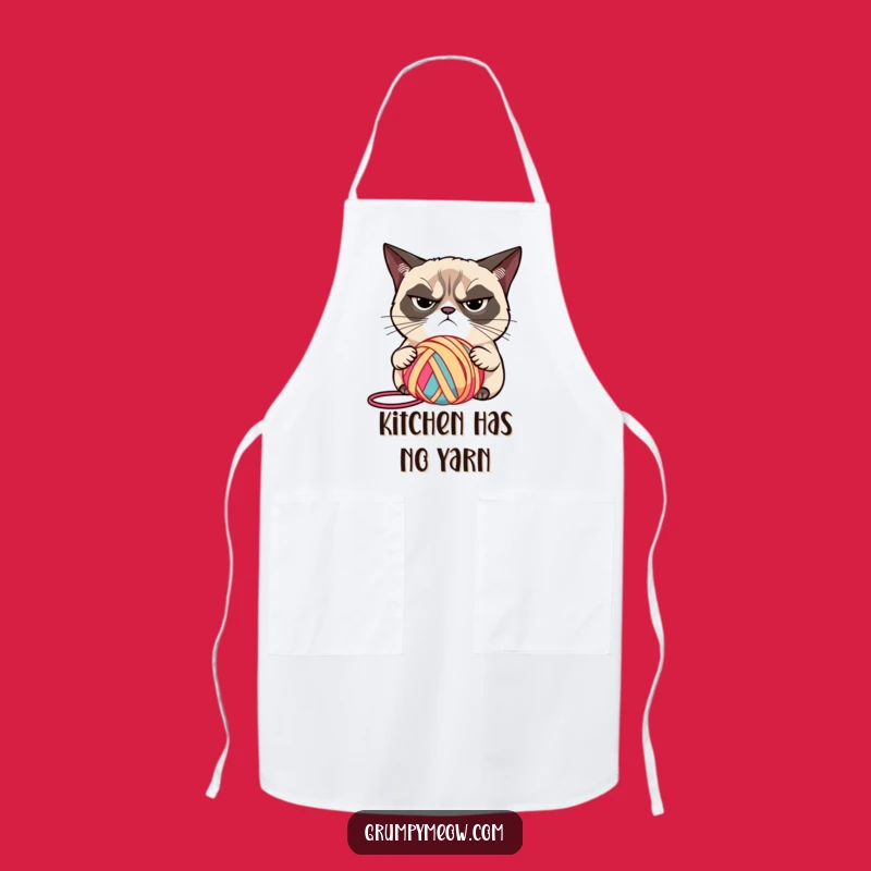Funny Grumpy Yarn Chef Apron, Cook with Critical Eyes - Perfect Funny Gift