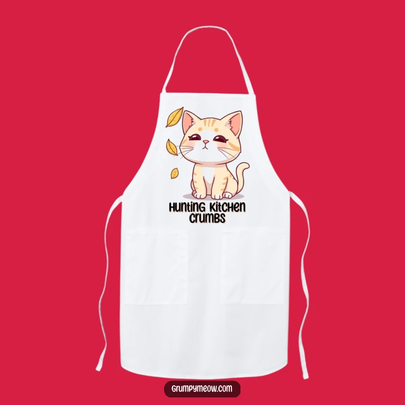 Funny Deadpan Cat Leaf Apron: Kitchen Sarcasm, Hilarious Cooking Gift
