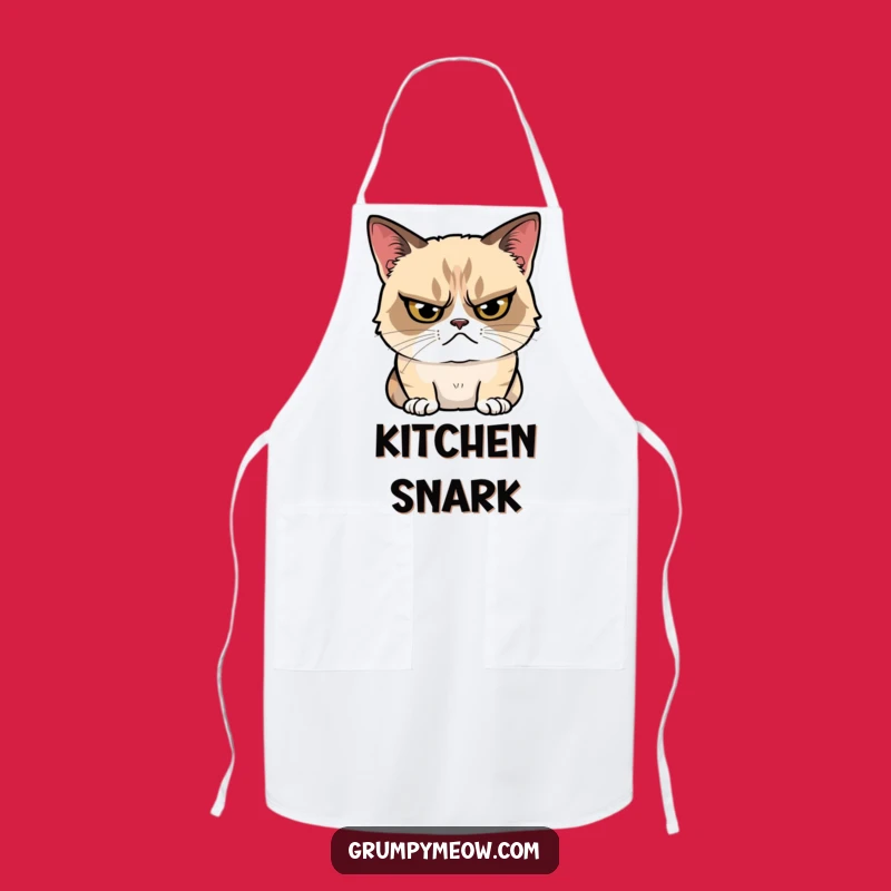 Funny Grumpy Cat Apron: Cook with Attitude, a Hilarious Kitchen Gift!