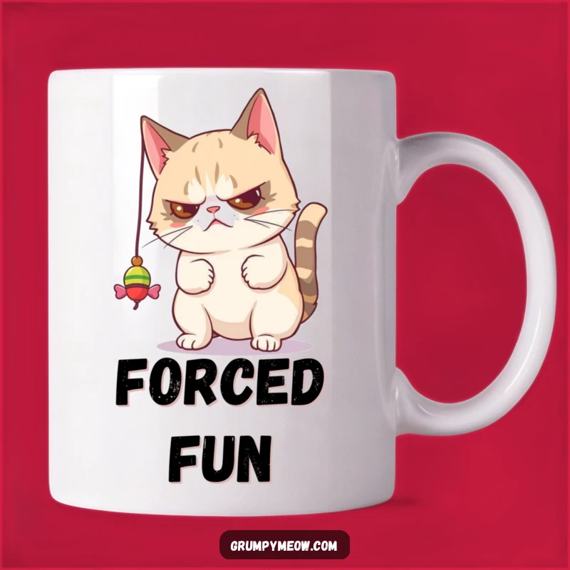 Funny Grumpy Cat Toy Batting Mug - Disdainful Feline Fun Gift