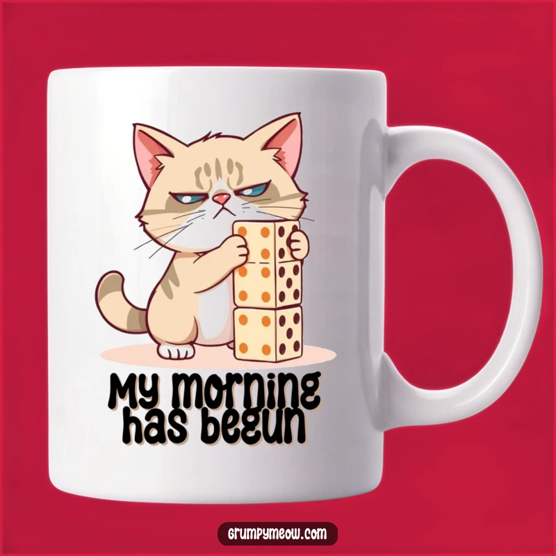 Funny Grumpy Cat Domino Destroyer Mug: A Hilarious Gift for Cat Lovers