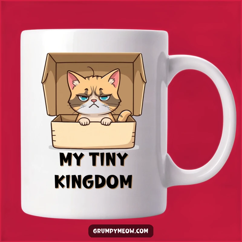 Funny Grumpy Cat in Box Mug, a Purrfectly Hilarious Gift for Cat Lovers