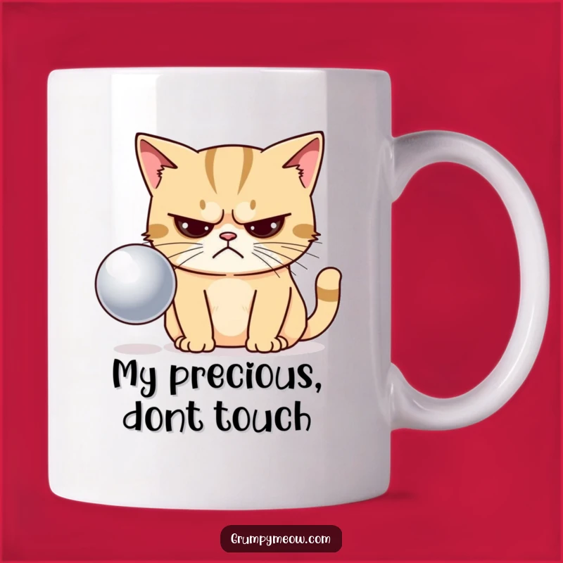 Funny Grumpy Cat Disapproving Shiny Ball Mug - Perfect Disgruntled Gift