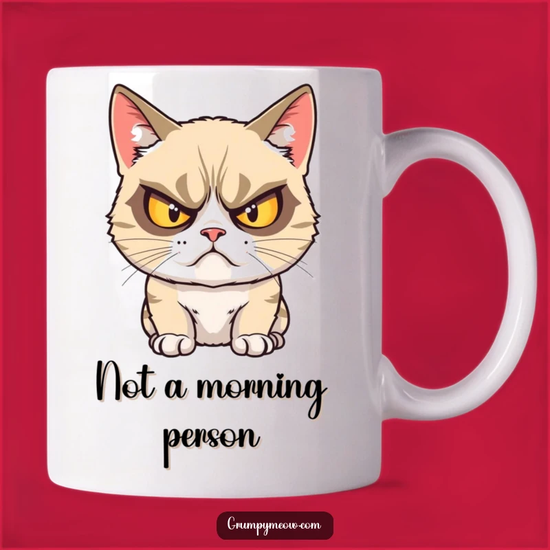 Funny Grumpy Cat Crossed Eyes Mug: Hilarious Glare, Perfect Gift for Frowners