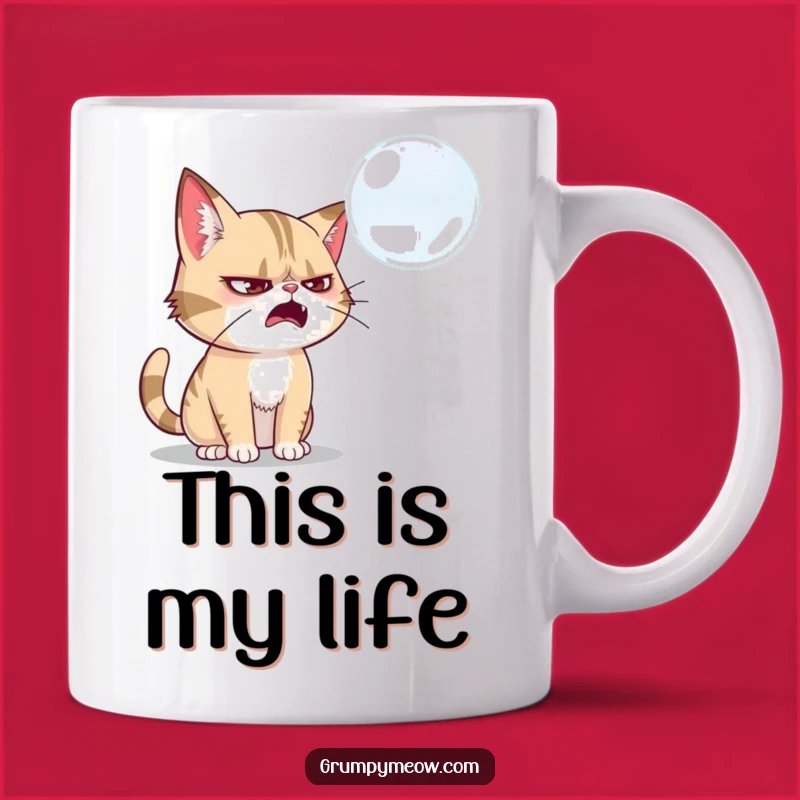 Funny Grumpy Cat Bubble Swatter Mug: Hilarious Feline Fun Gift