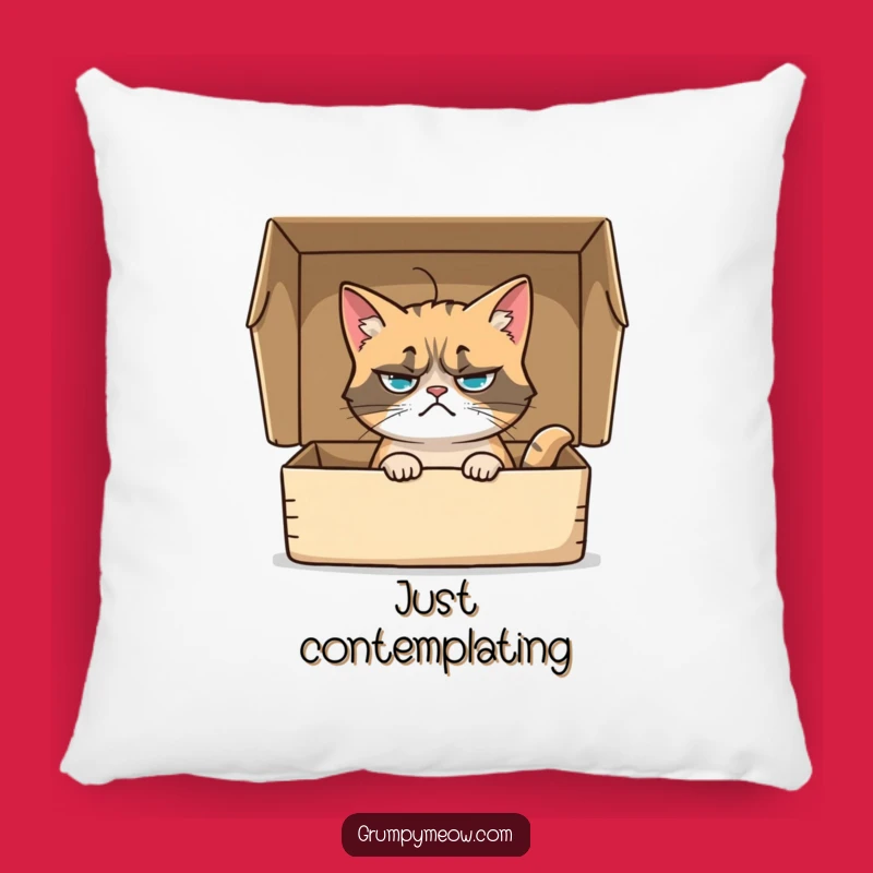 Funny Grumpy Cat Pillow, Snuggle Up with Hilarious Feline Comfort - A Great Gift