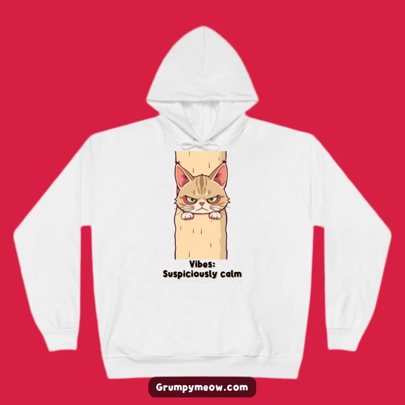 Cozy Funny Grumpy Cat Suspicious Hoodie - Your New Favorite Funny Gift!