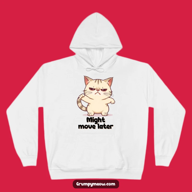Funny Grumpy Cat Unenthusiastic Stretch Hoodie - Cozy and Hilarious Winter Wear