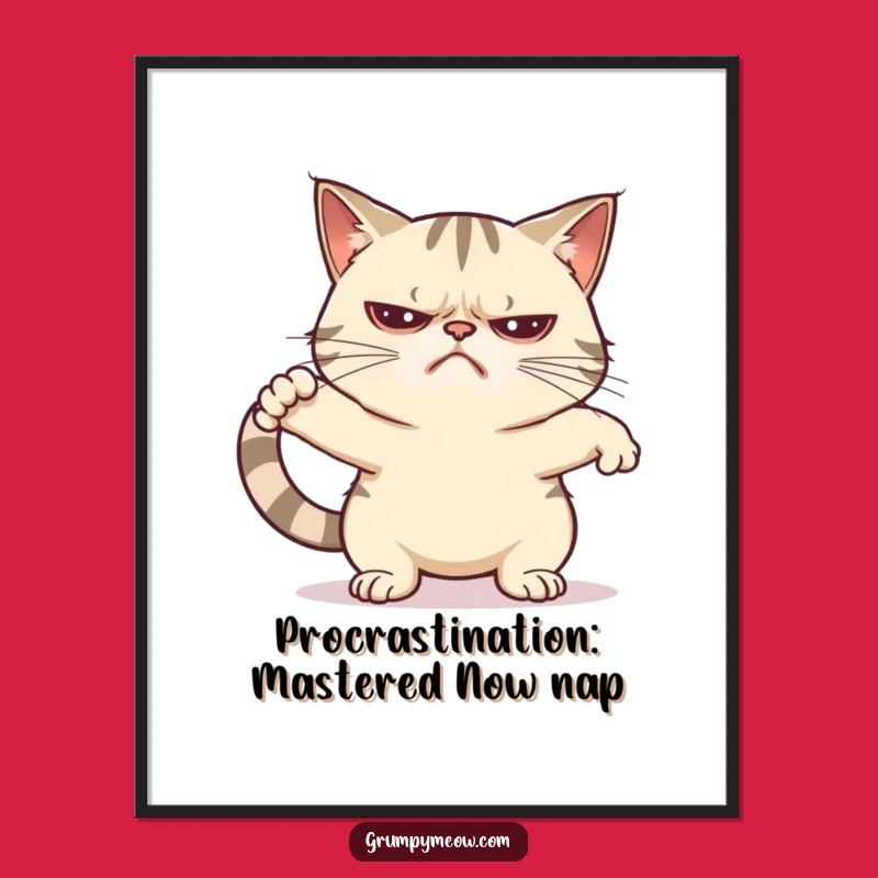 Free Printable Grumpy Cat Art: Unenthusiastic Stretch Funny Downloadable Wall Decor