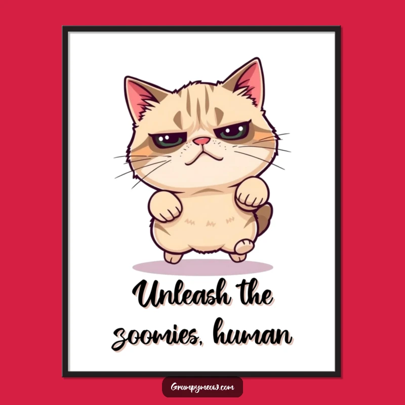 Funny Free Printable Wall Art: Grumpy Cat Dynamic Leap Downloadable Art