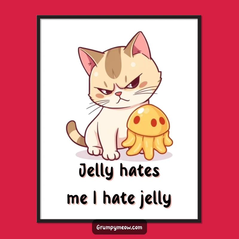 Free Printable Grumpy Cat Wall Art: Jelly Hiss Downloadable Art Gift