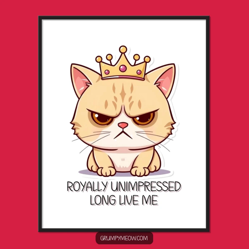 Free Printable Wall Art: Annoyed Royal Grumpy Cat Downloadable Art