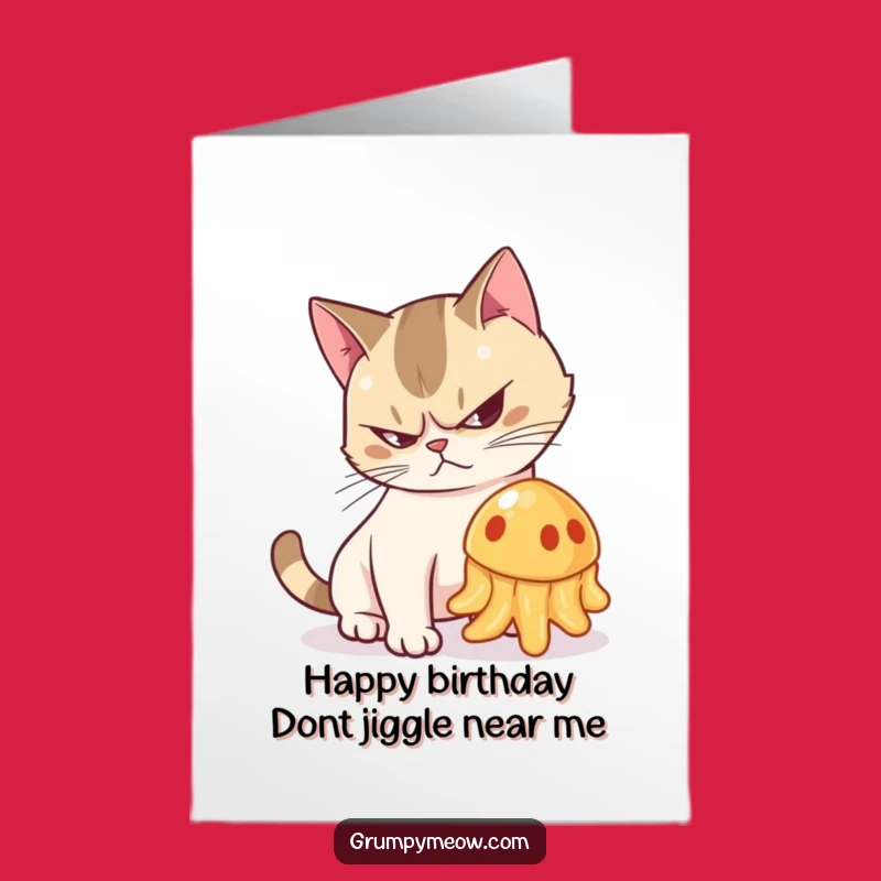 Free Printable Grumpy Cat Birthday Card: Jelly Hiss Funny Cat Downloadable Gift