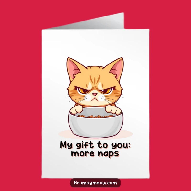 Free Printable Grumpy Cat Birthday Card: Skeptical Cat Downloadable Gift for Humor Lovers