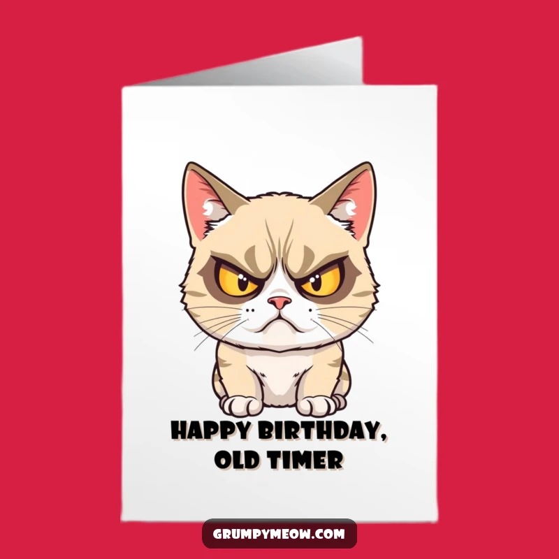 Free Printable Grumpy Cat Birthday Card: Crossed-Eyed Glare for a Hilariously Unimpressed Birthday!