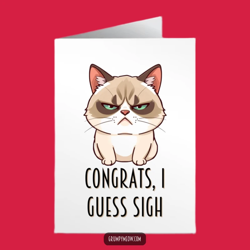 Free Printable Congrats Card: Grumpy Cat Unimpressed - Funny Downloadable Message
