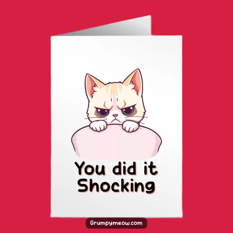 Free Printable Funny Grumpy Cat Congrats Card: Hilarious Cat Download