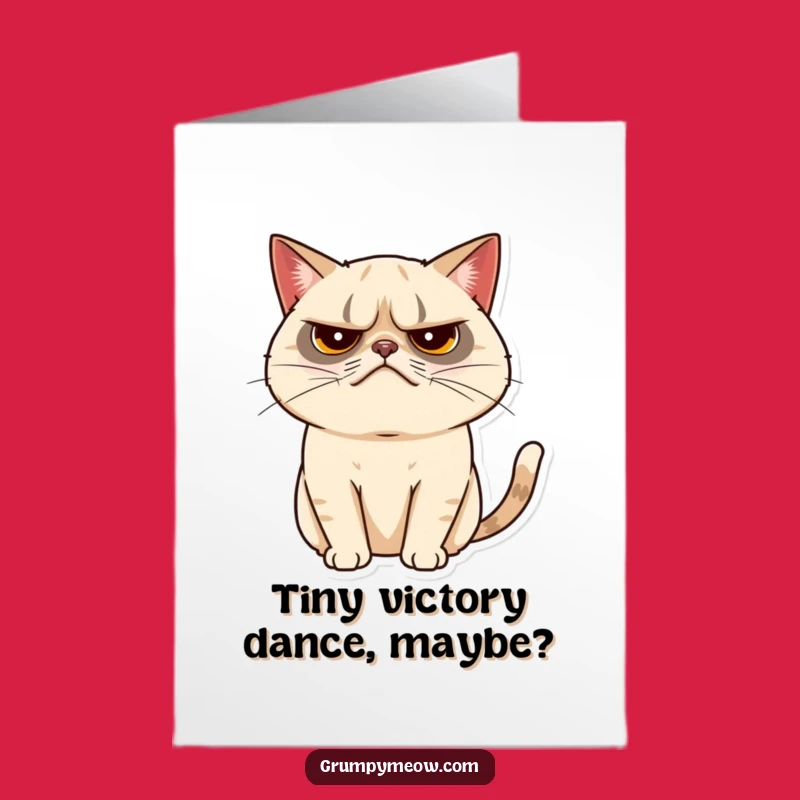 Free Printable Grumpy Cat Congrats Card: Tail Twitch Funny Downloadable Gift