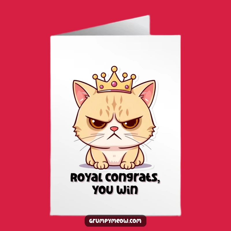 Free Printable Grumpy Cat Congrats Card: Annoyed Royal Approval