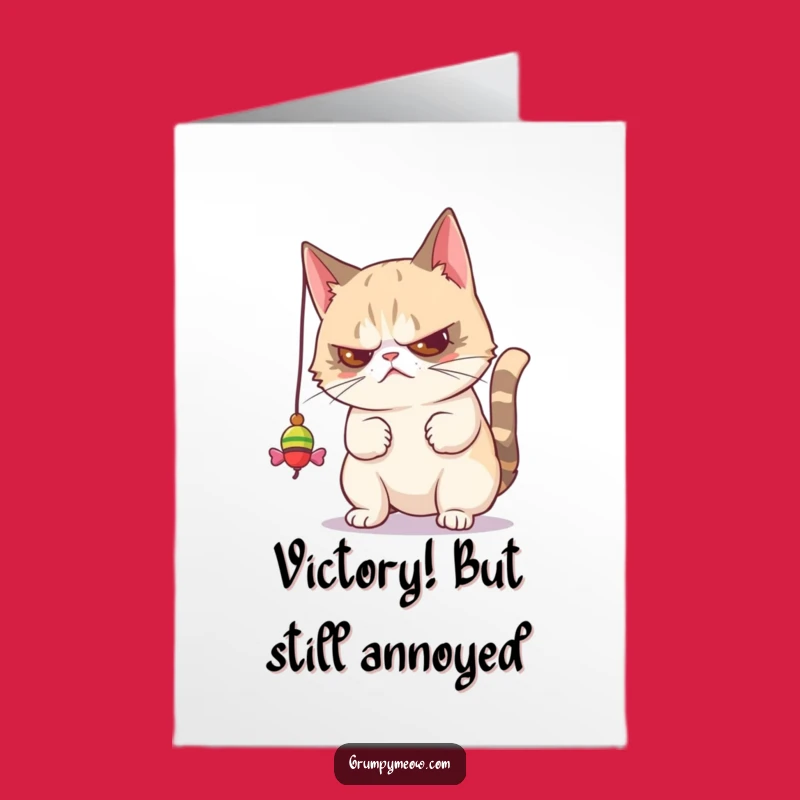 Free Printable Grumpy Cat Congrats Card: Disdainful Victory Gesture