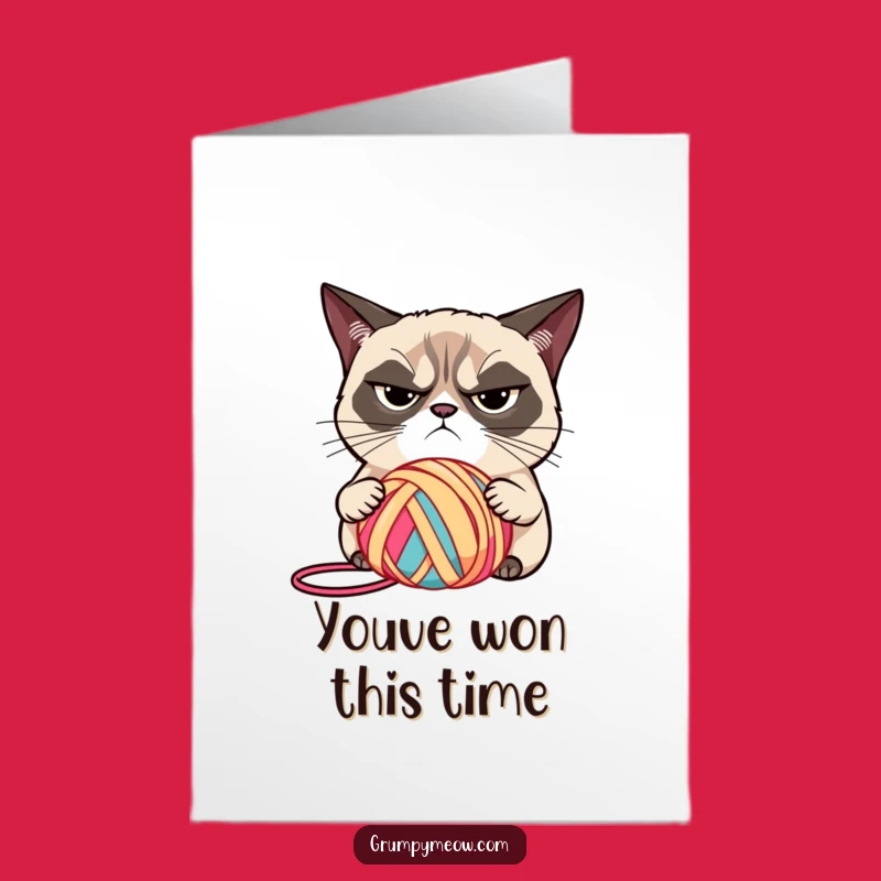 Free Printable Congrats Card: Grumpy Cat Judges Yarn, Funny Downloadable Gift