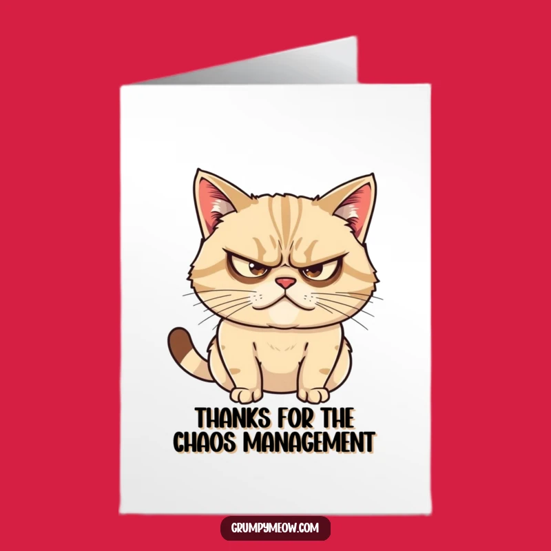 Free Printable Grumpy Cat Thank You Card: Mischief Expressed, Funny Downloadable Gift