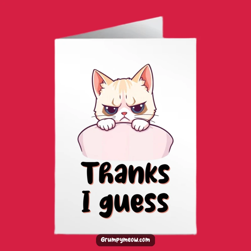 Free Printable Grumpy Cat Thank You Card: Sarcastic Feline Greeting Download