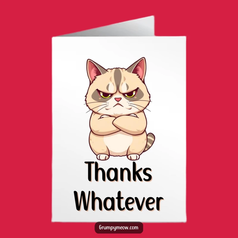 Free Printable Grumpy Cat Card: Thanks from the Unimpressed