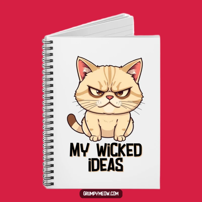 Funny Grumpy Cat Notebook - For Your Secret Plans & Notes