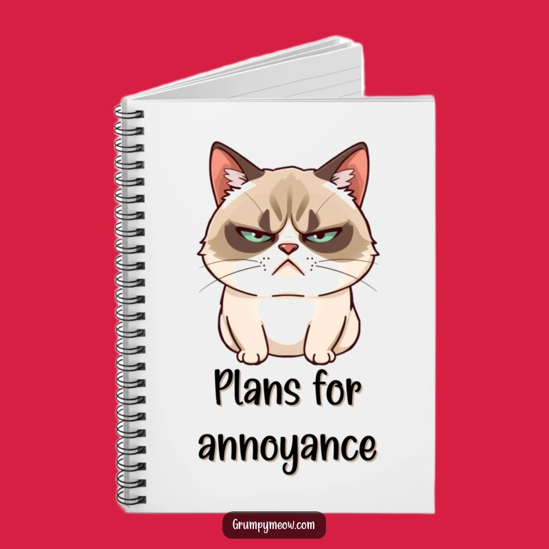 Funny Grumpy Cat Notebook - Unimpressed Journal, Sarcastic Funny Gift for Writers