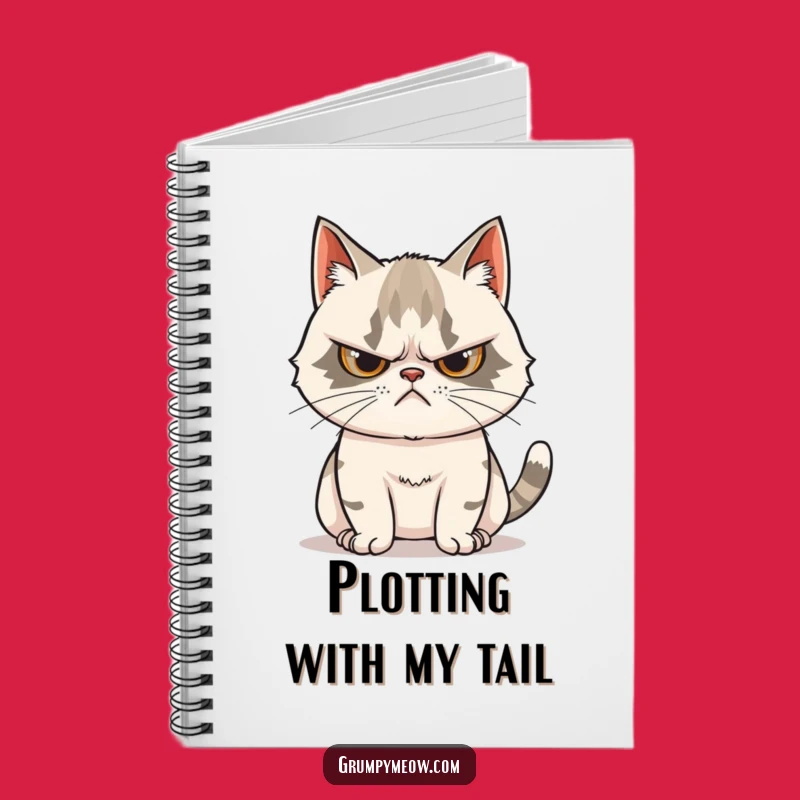 Funny Grumpy Cat Tail Notebook: Jot Down Ideas with Curious Flair