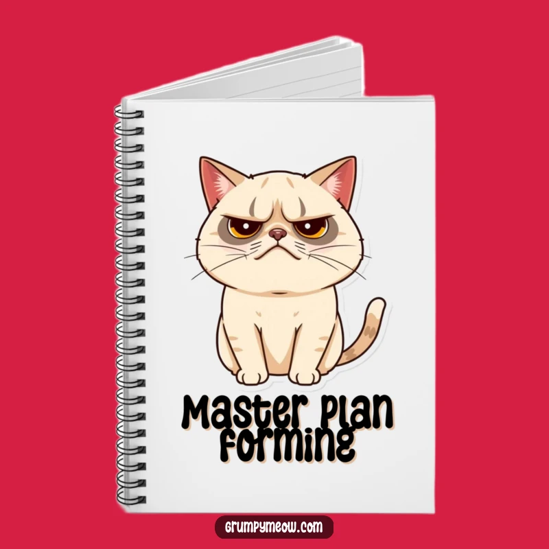 Funny Grumpy Cat Tail Twitch Notebook - Jot Down Your Subtle Thoughts