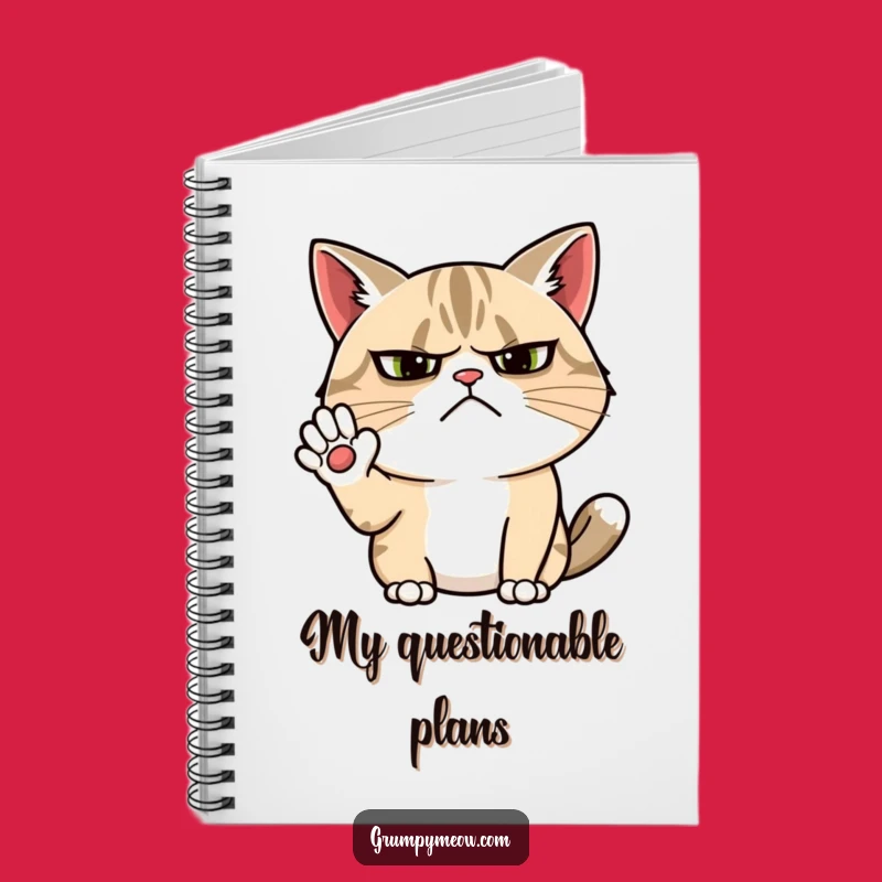 Funny Grumpy Cat Wave Notebook: Journal Your Sarcastic Thoughts