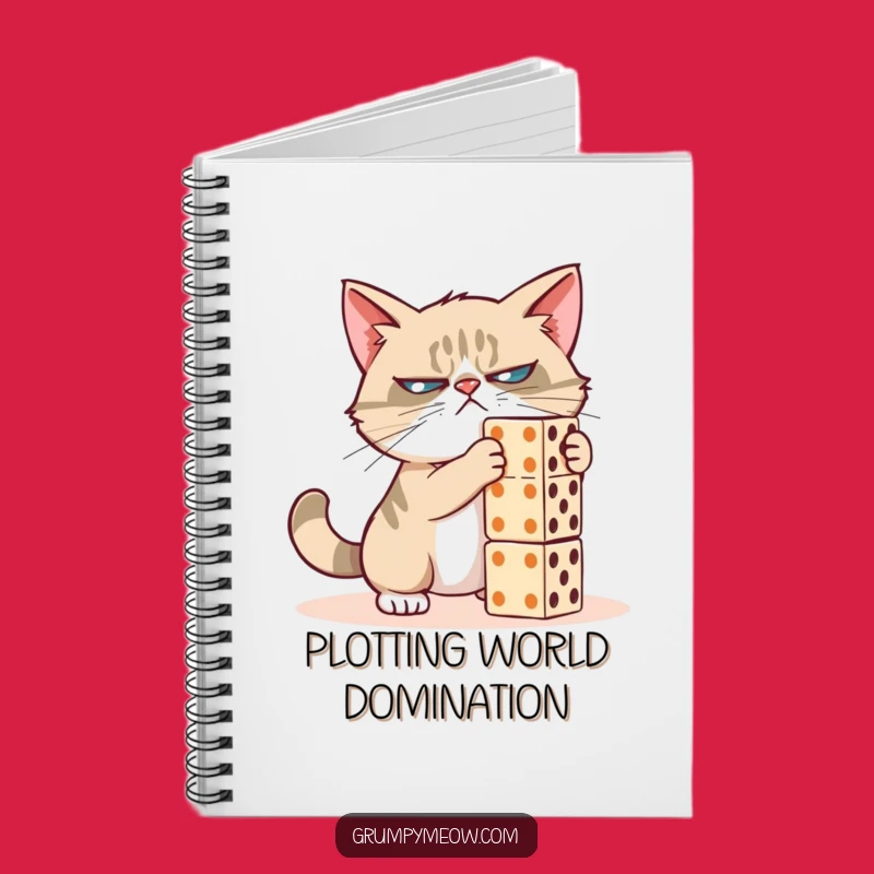 Funny Grumpy Cat Domino Destroyer Notebook: Jot Down Your Grumbles Hilariously