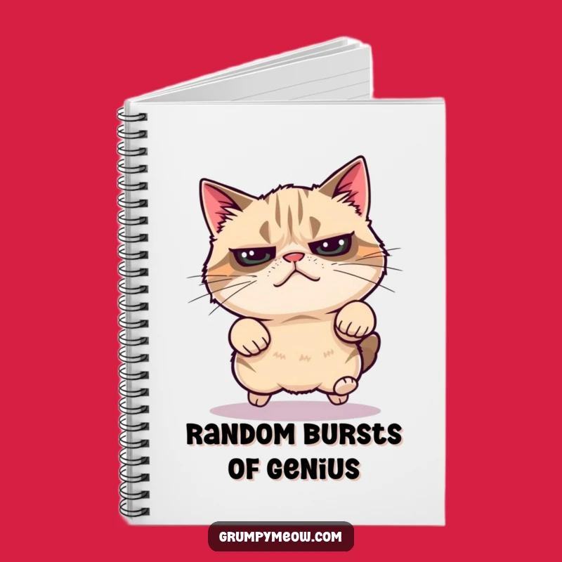 Funny Grumpy Cat Energy Burst Notebook: Jot Down Your Spontaneous Ideas