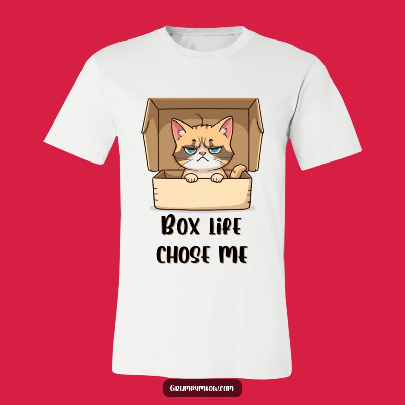 Funny Grumpy Cat in Box T-Shirt, a Hilarious Statement Piece for Everyday Wear