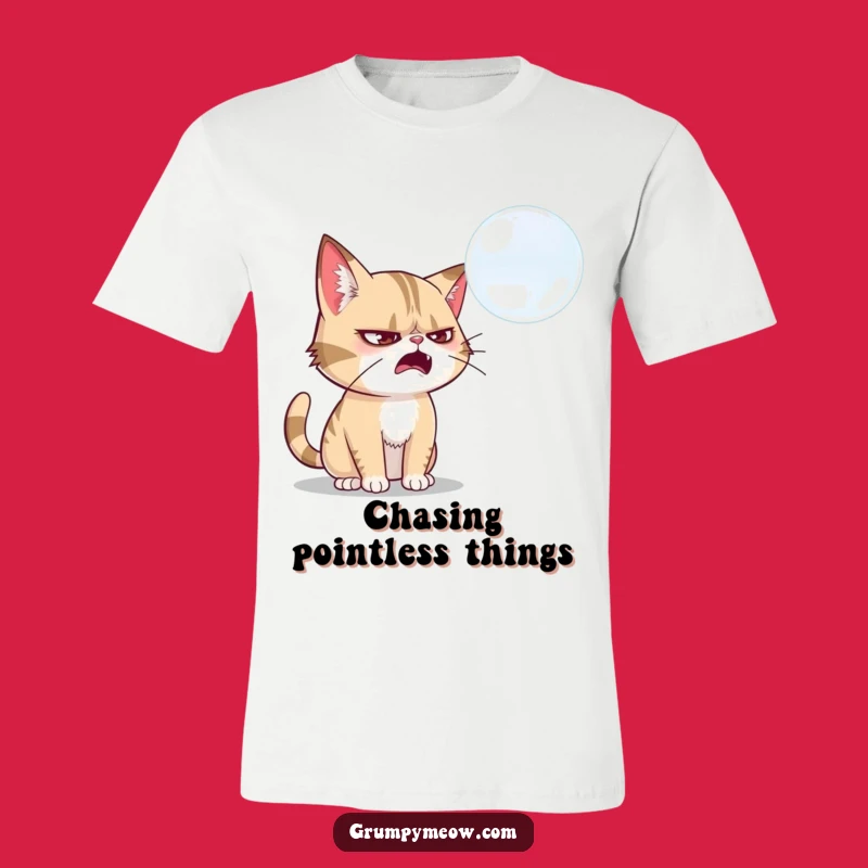 Funny Grumpy Cat Bubble Swatter T-Shirt: Hilarious Cat Antics Tee
