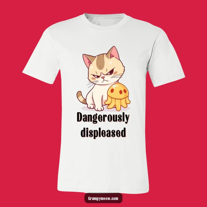 Funny Grumpy Cat Hisses Jelly T-Shirt - Bold Humor Gift