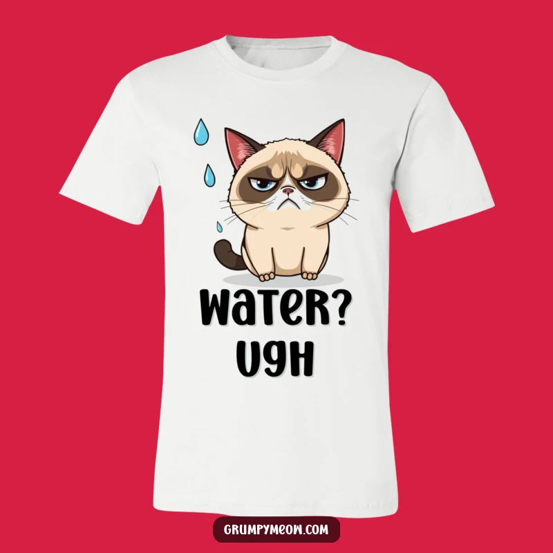 Funny Grumpy Cat Rain T-Shirt, Annoyed Survival for a Hilarious Funny Gift