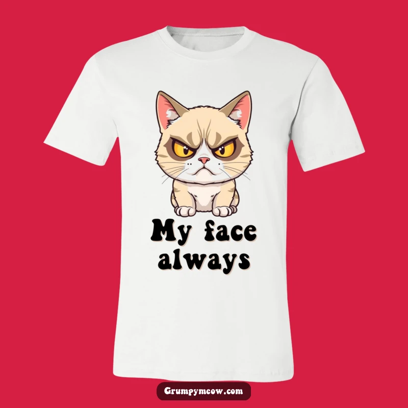 Funny Grumpy Cat Crossed Eyes T-Shirt: Hilarious Glare, Perfect Casual Tee