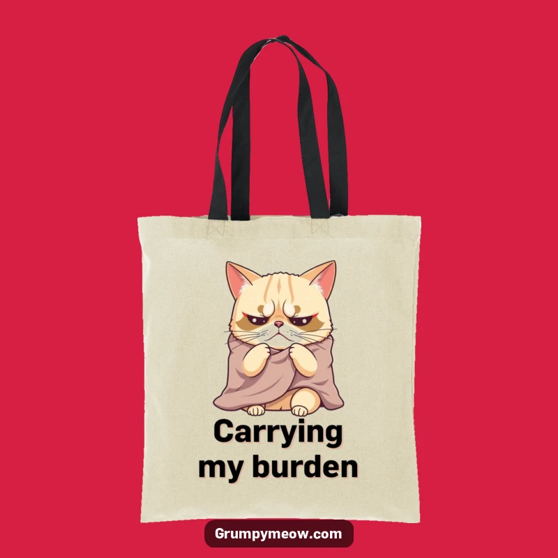 Funny Grumpy Cat Blanket Sigh Tote Bag - Stylish & Humorous Carry-All Gift