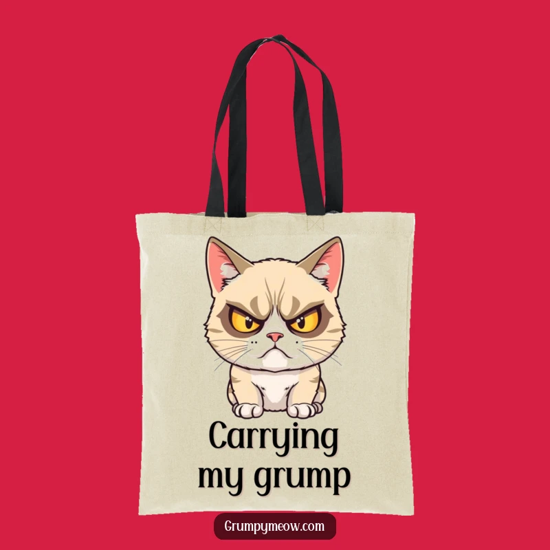 Funny Grumpy Cat Crossed Eyes Tote Bag: Hilarious Style, Practical Gift
