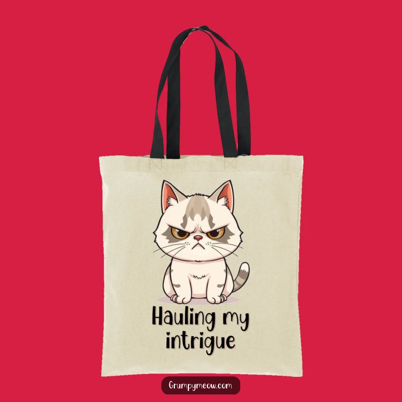 Funny Grumpy Cat Tail Tote Bag: Carry Your Curiosity with Style